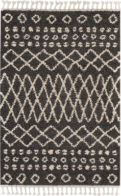 Graphic Patterns Charcoal 7'10 x 10'6 Rug