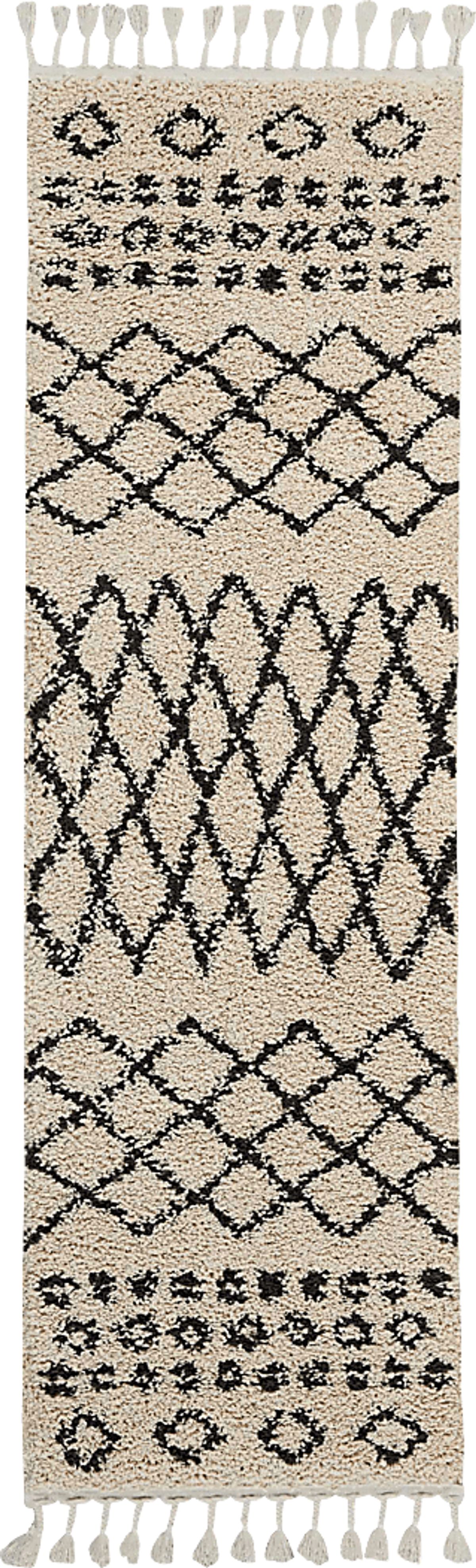 Graphic Patterns White Polypropylene Fabric Rug | Rooms to Go