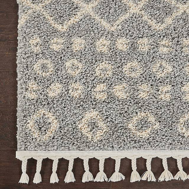 Graphic Patterns Silver 2'2 x 8'1 Runner Rug - Thumbnail - Image 2