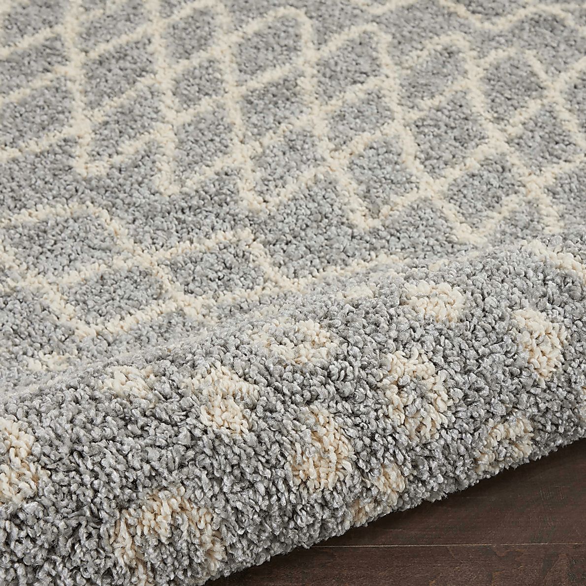 Graphic Patterns Silver 2'2 x 8'1 Runner Rug