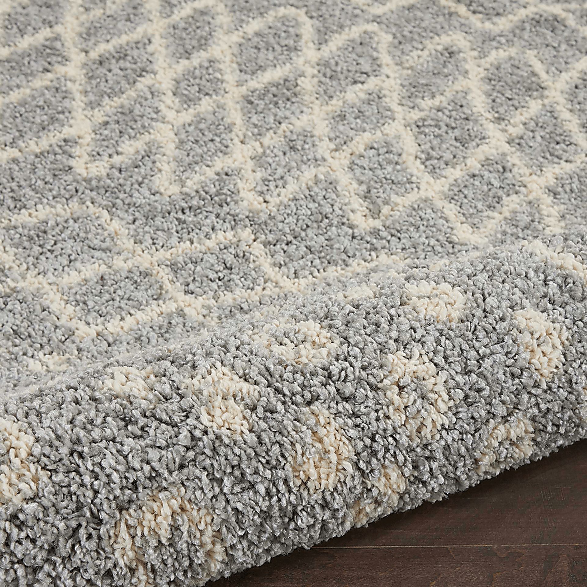Graphic Patterns Silver 2'2 x 8'1 Runner Rug - Image 3
