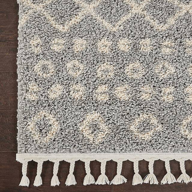 Graphic Patterns Silver 5'3 x 7'11 Rug - Thumbnail - Image 2