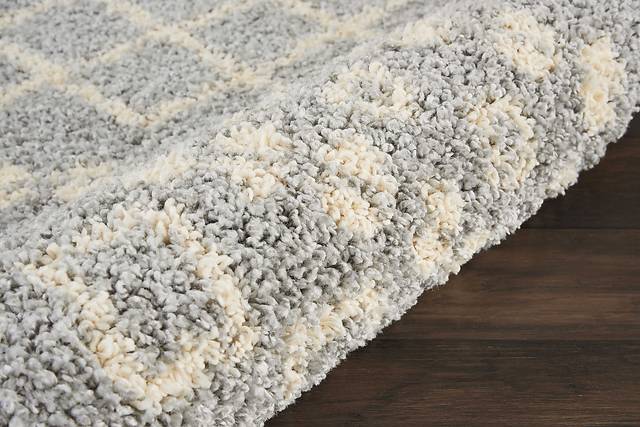 Graphic Patterns Silver 5'3 x 7'11 Rug - Thumbnail - Image 3