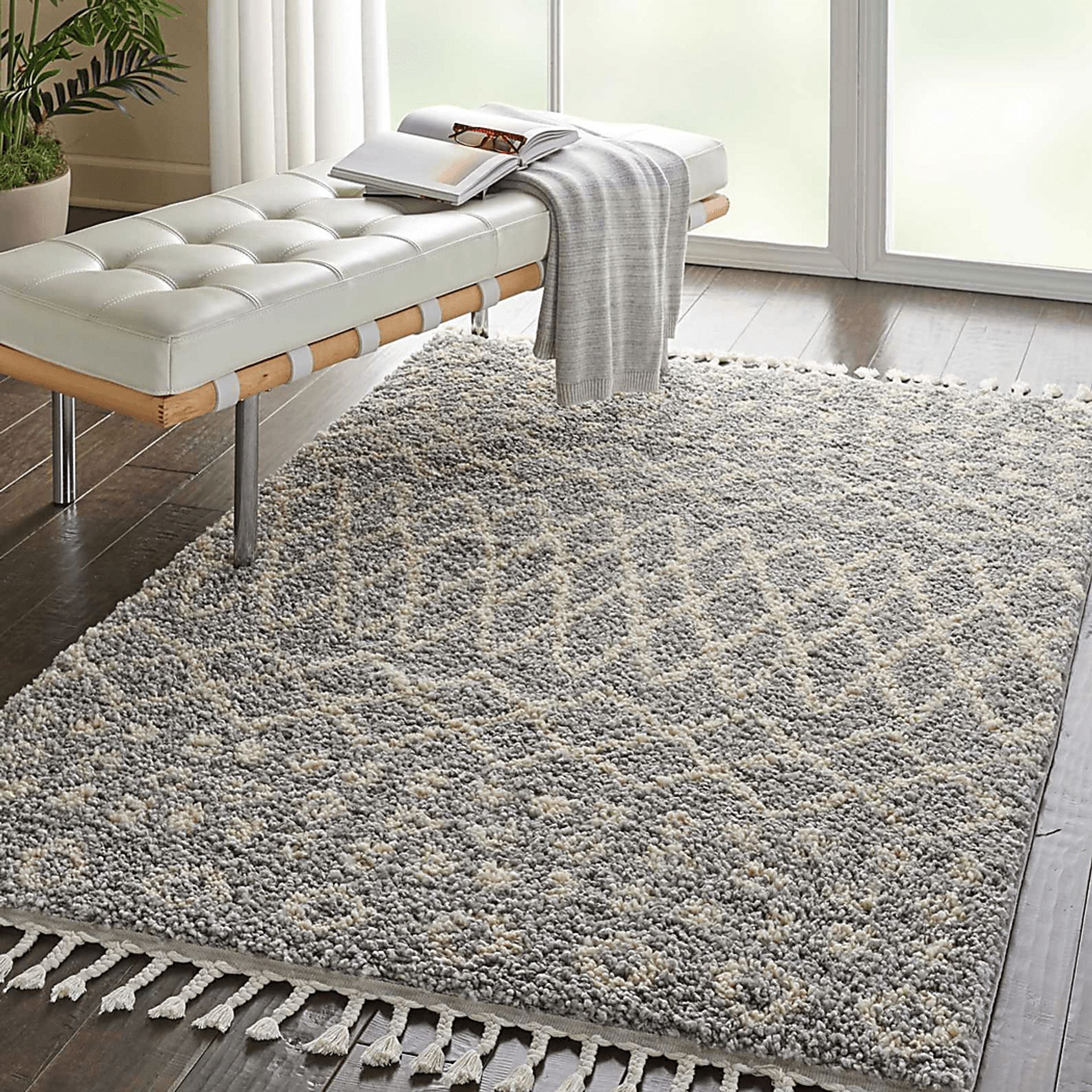 Graphic Patterns Silver 5'3 x 7'11 Rug - Image 4