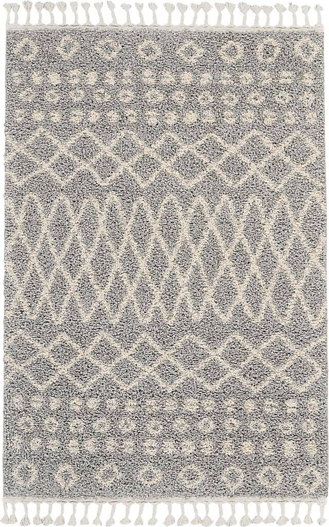 Graphic Patterns Silver 9'2 x 12'6 Rug - Thumbnail - Image 1