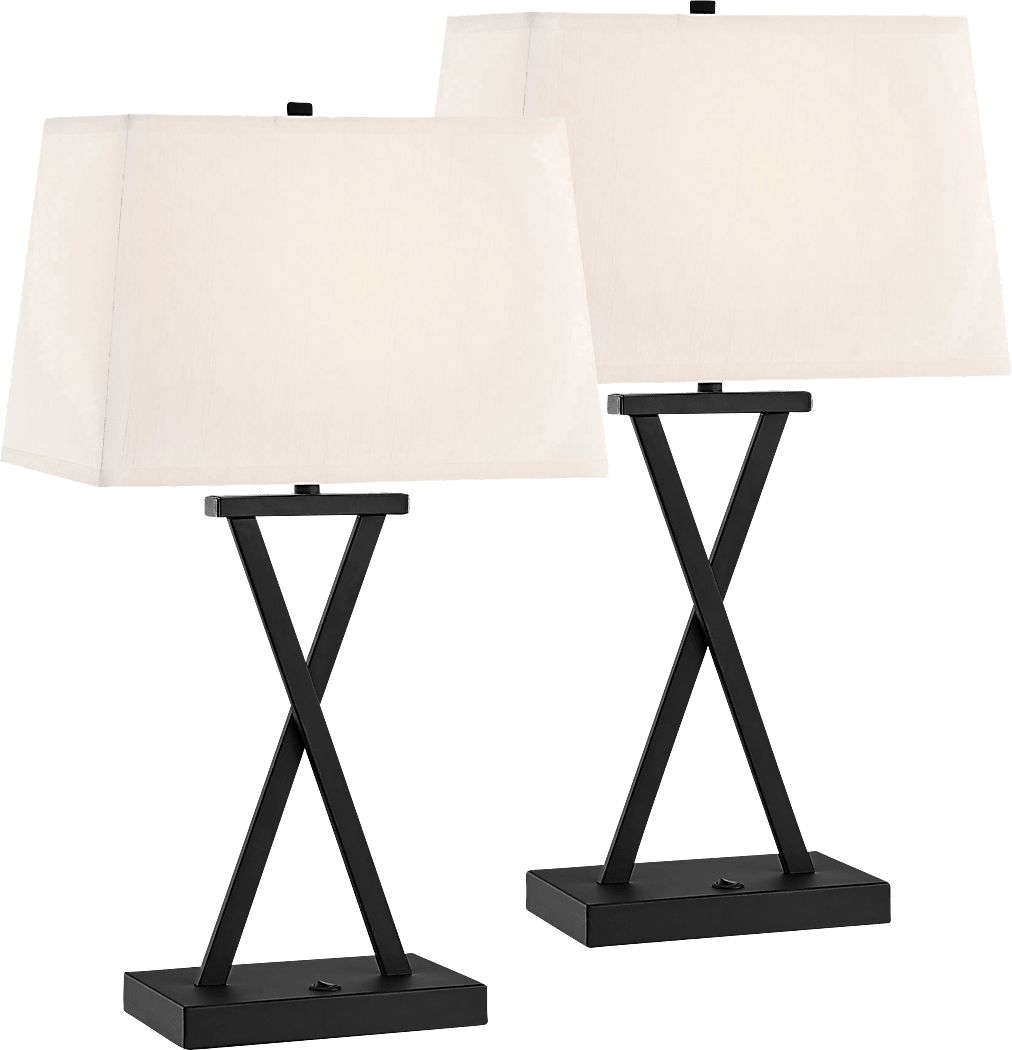 Grassmere Gate Black Table Lamps, Set of 2