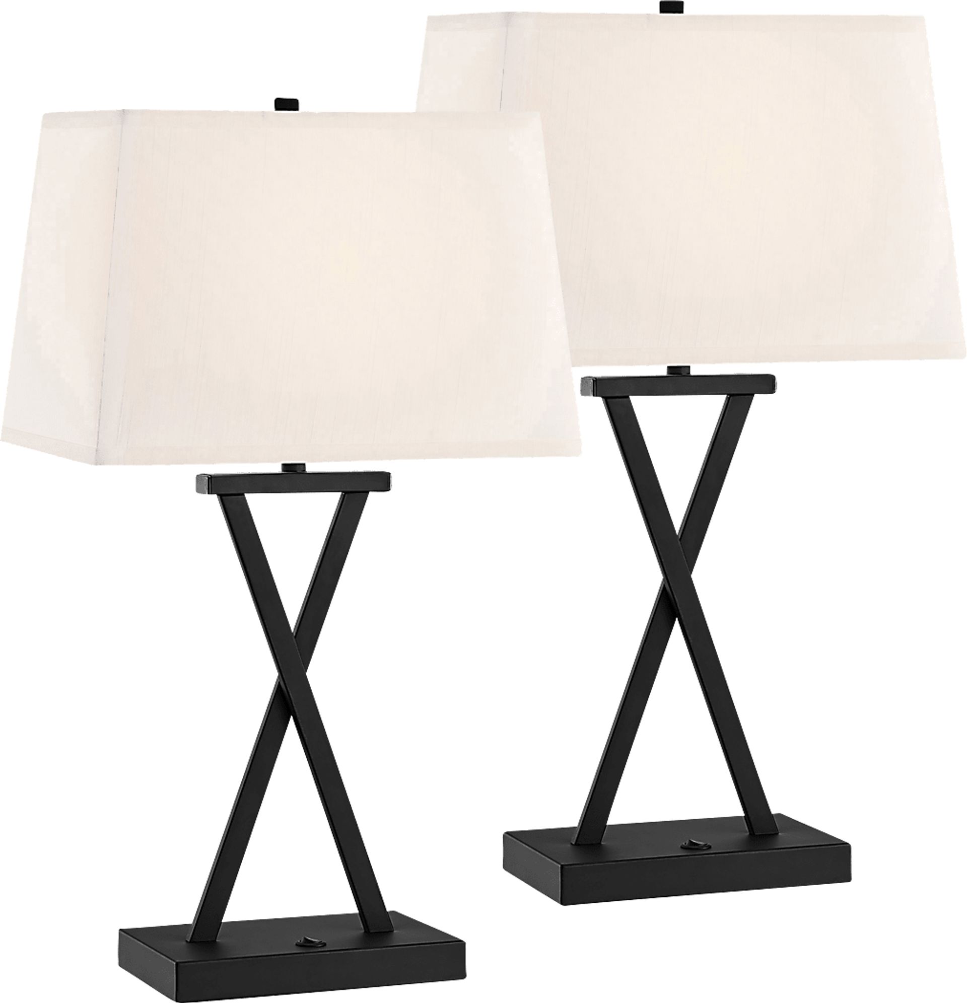 Grassmere Gate Black Table Lamps, Set of 2 - Image 1