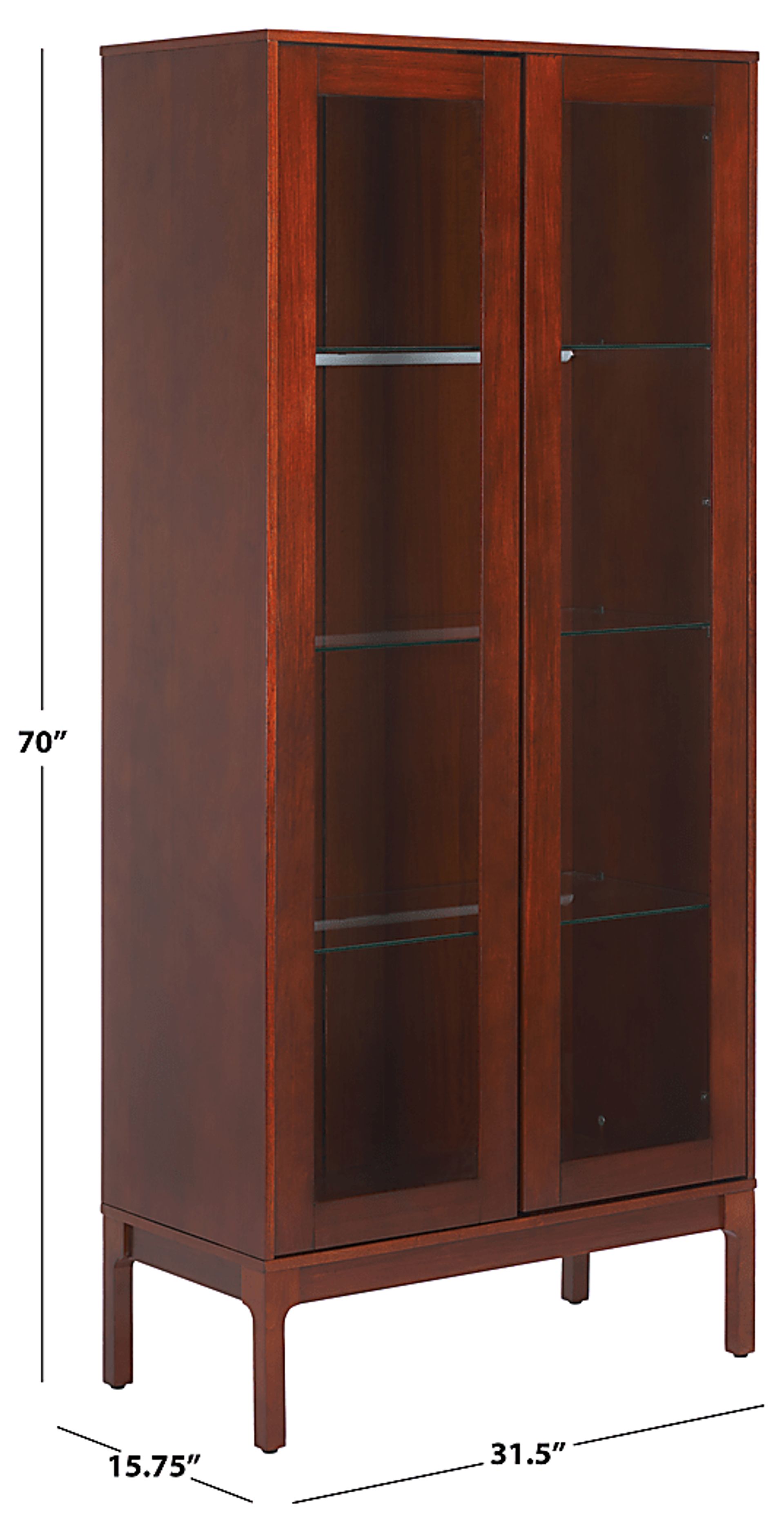 Gravher II Brown Curio Cabinet - Image 8