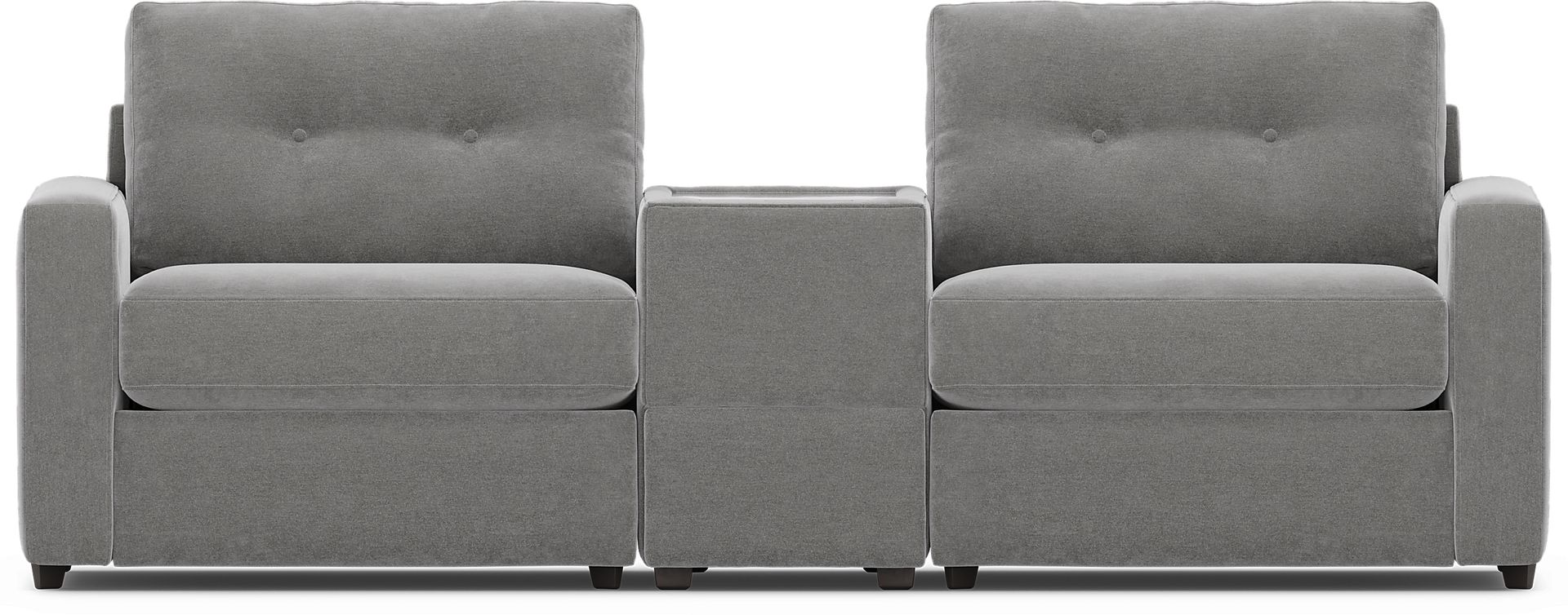 Gray 3 Pc Power Reclining ModularOne with Media Console - Image 3