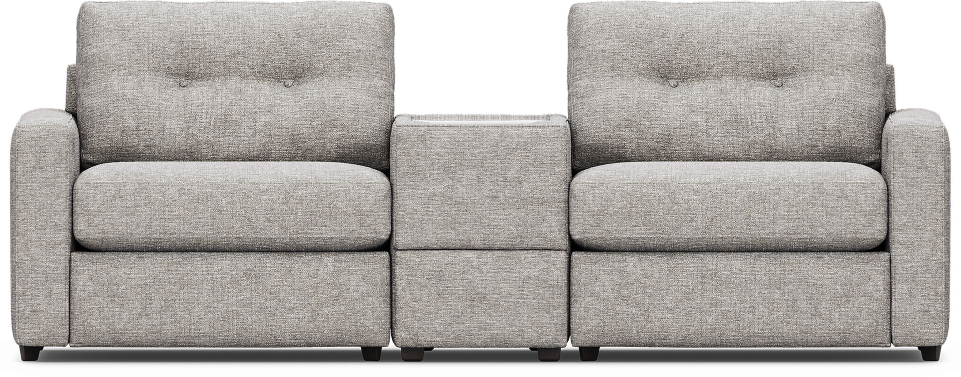 Gray 3 Pc Power Reclining ModularOne with Media Console - Image 3