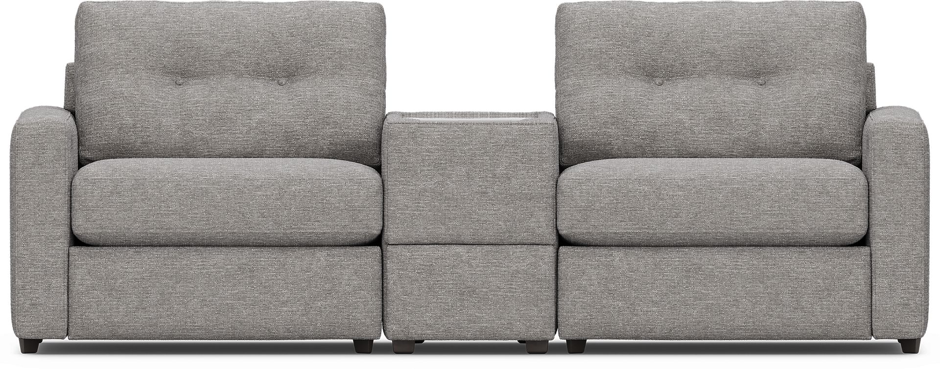 Gray 3 Pc Power Reclining ModularOne with Media Console - Image 2