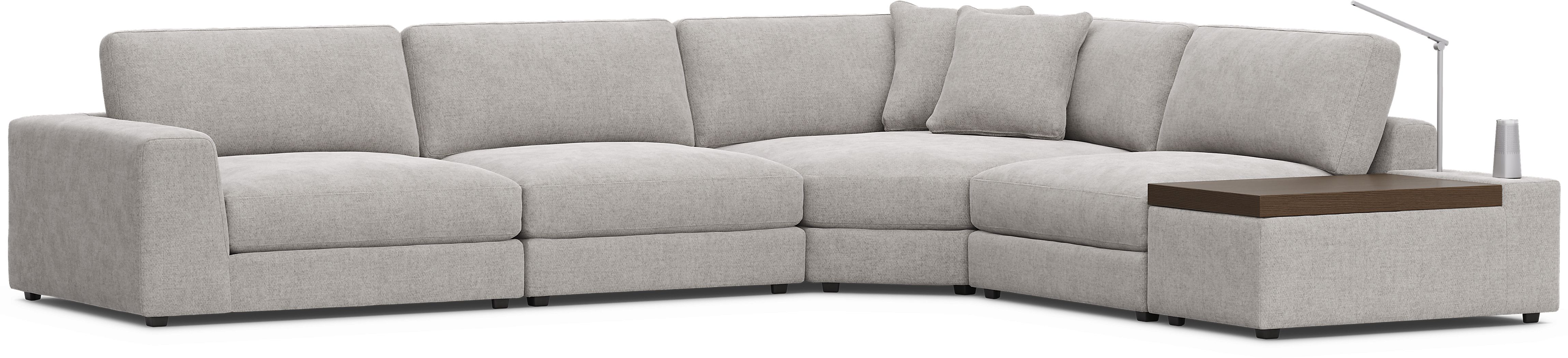 Gray 4 Pc ModularThree with Media Console - Thumbnail 3