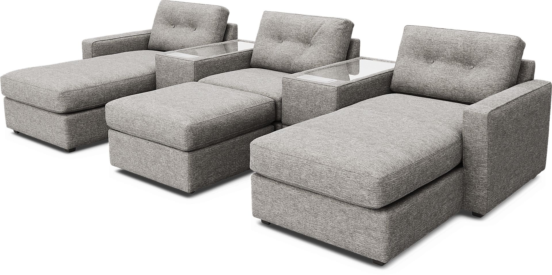 Gray 6 Pc ModularOne with Media Consoles - Image 1
