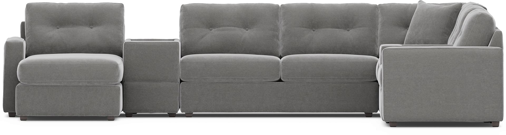 Gray 7 Pc ModularOne Gel Foam Sleeper - Image 3