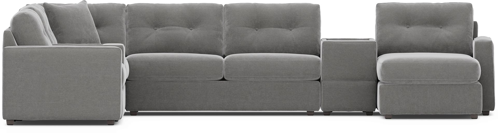 Gray 7 Pc ModularOne Gel Foam Sleeper - Image 3