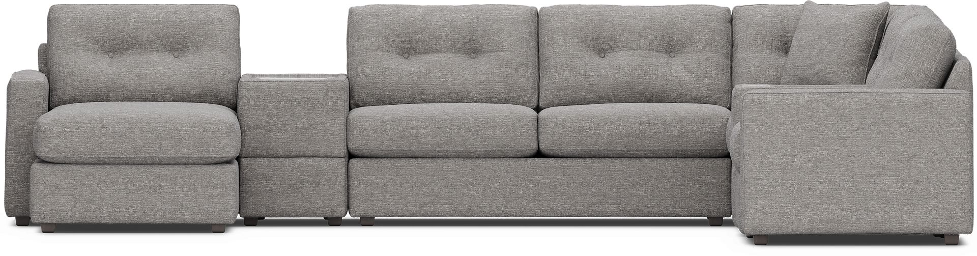 Gray 7 Pc ModularOne Sleeper with Media Consoles - Image 3