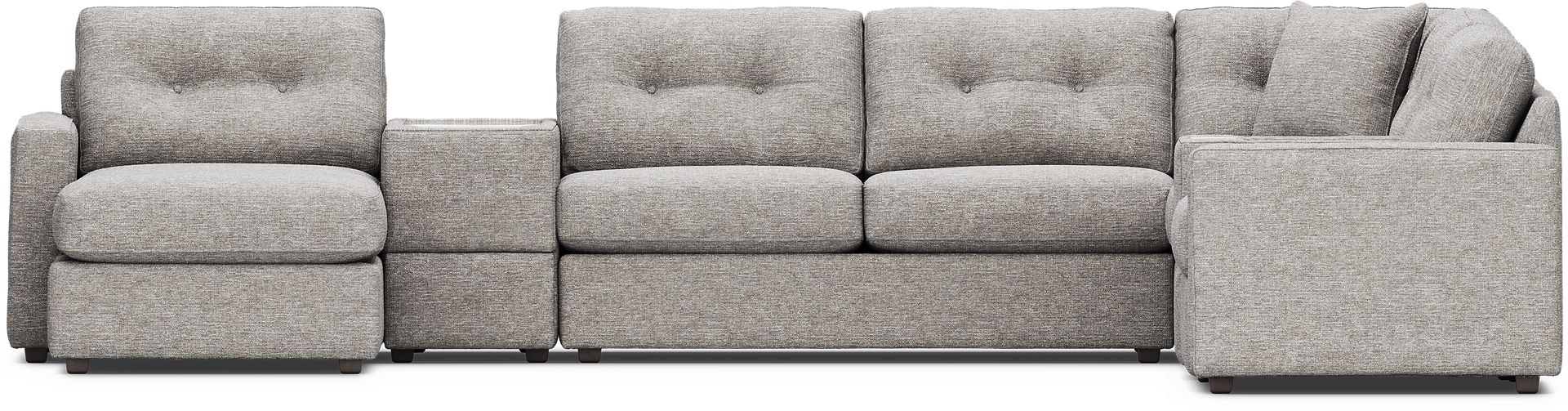 Gray 7 Pc ModularOne Sleeper with Media Consoles - Image 4