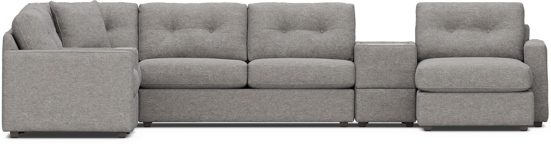 Gray 7 Pc ModularOne Sleeper with Media Consoles - Image 3