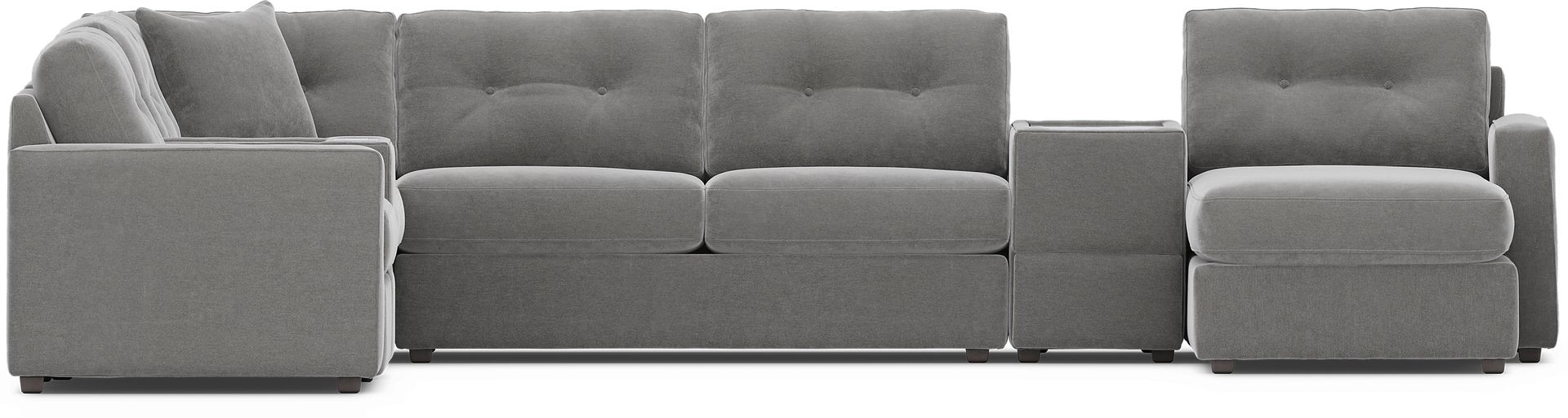 Gray 7 Pc ModularOne Sleeper with Media Consoles - Image 4