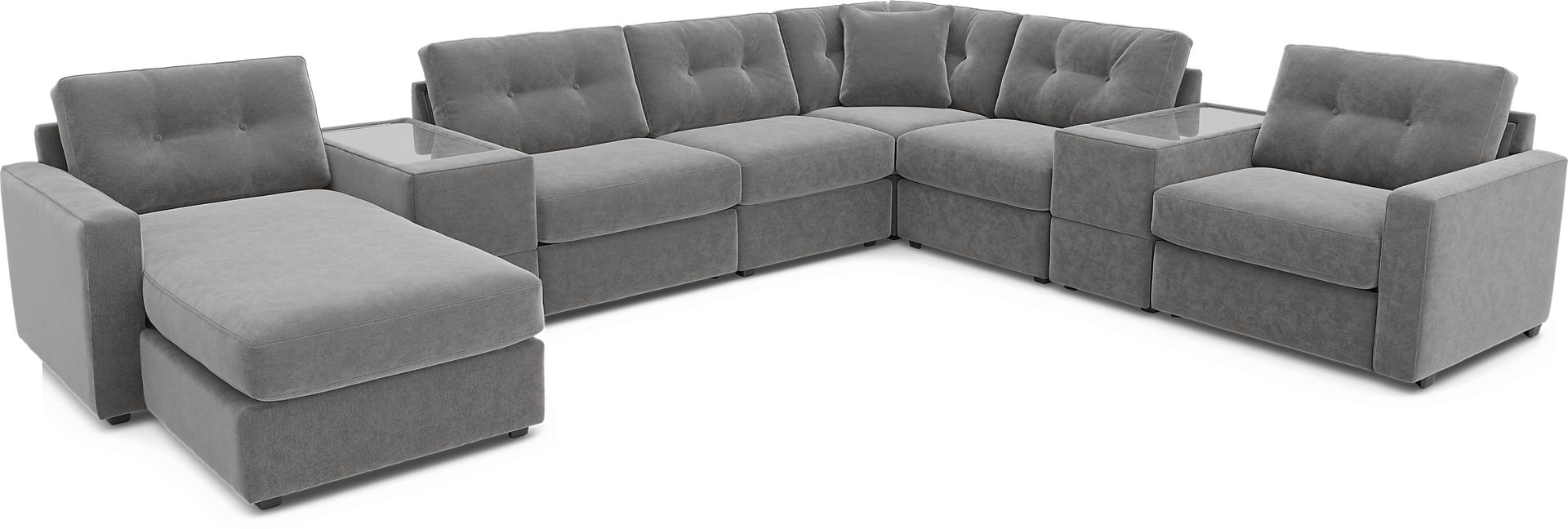 Gray 8 Pc Power Reclining ModularOne - Image 1