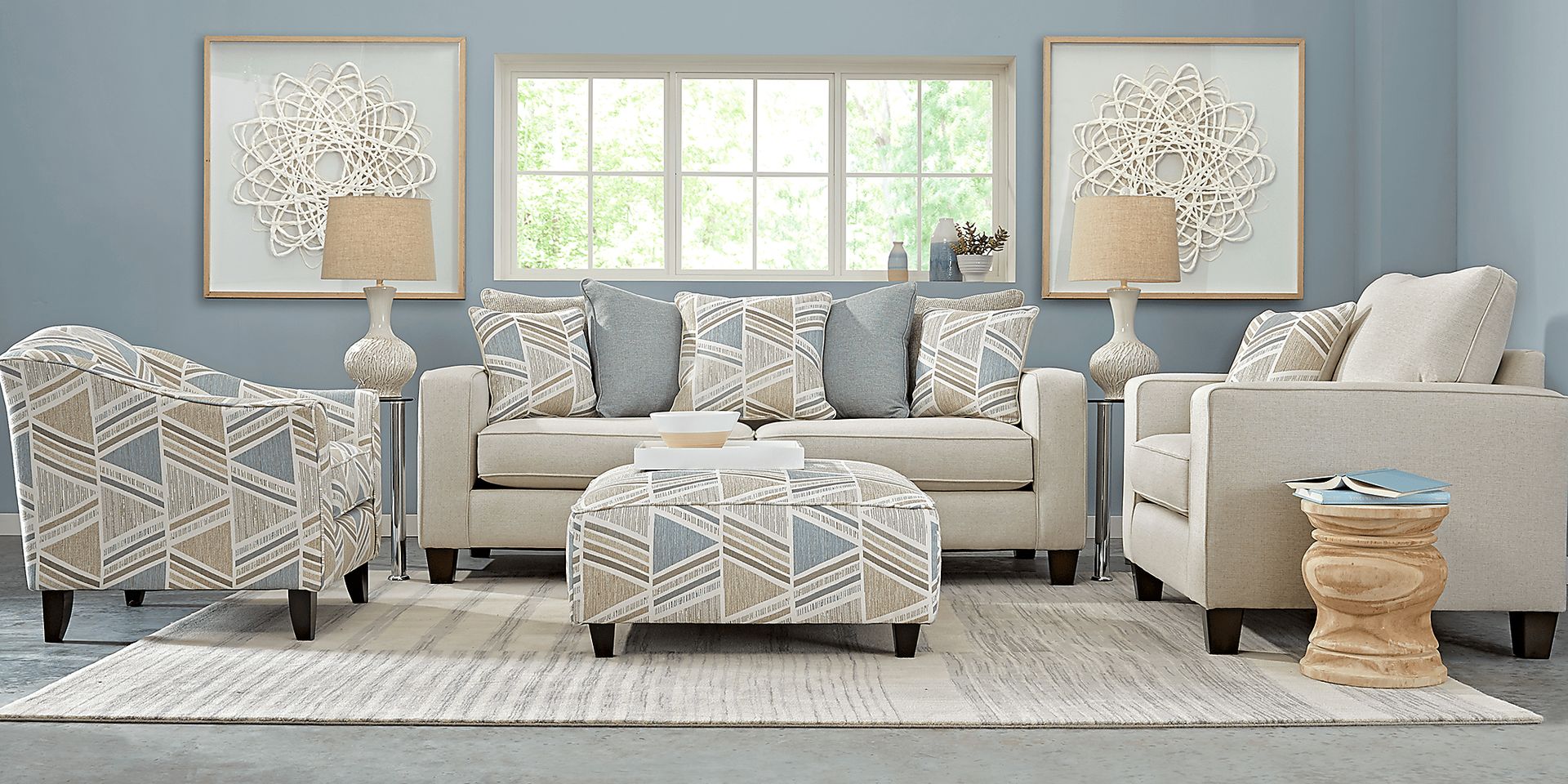 Grayfield Cream 2 Pc Living Room - Image 1
