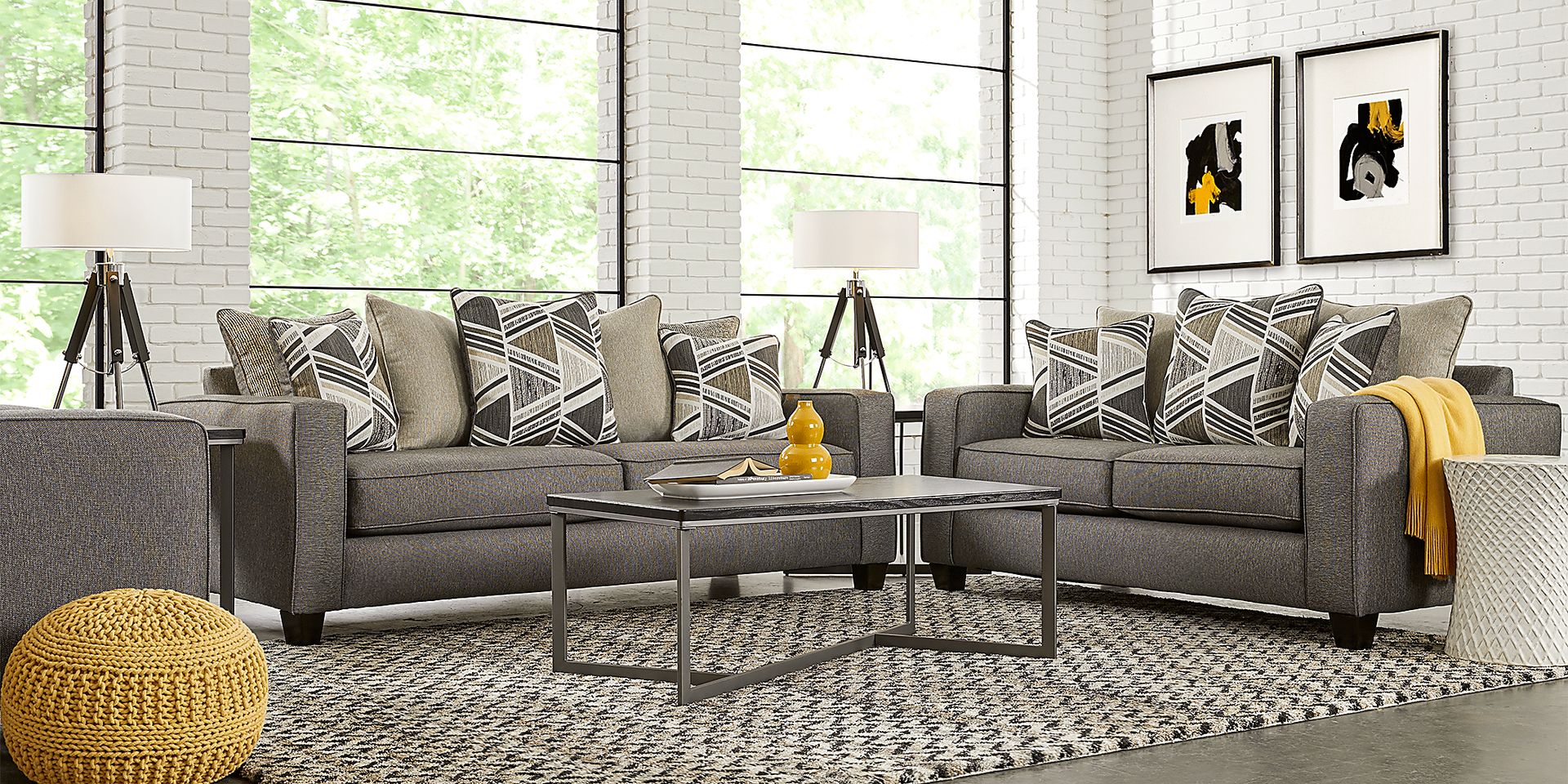 Grayfield Slate 8 Pc Living Room - Image 1