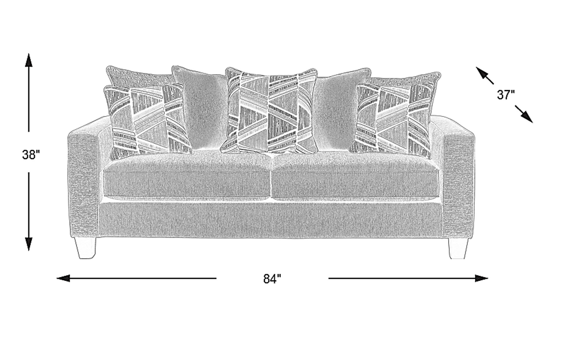 Dimension Image. Please refer to the Dimension Tab on this page for dimension details.