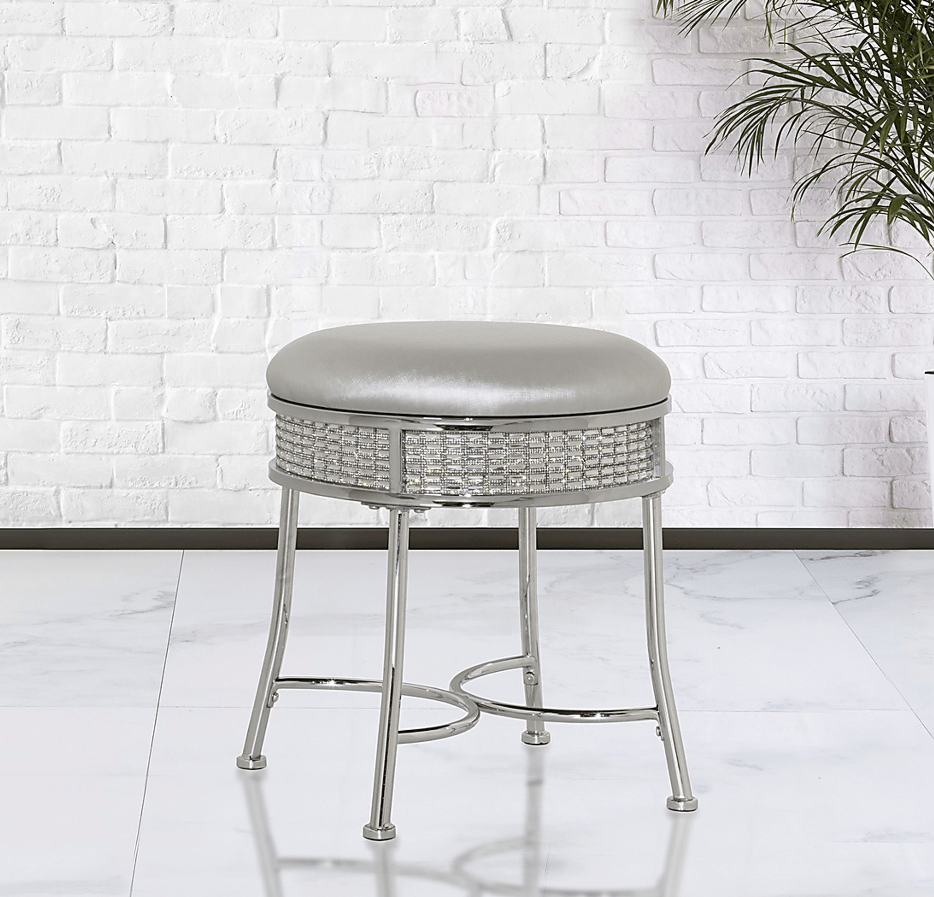Grayhampton Gray Vanity Stool - Image 5