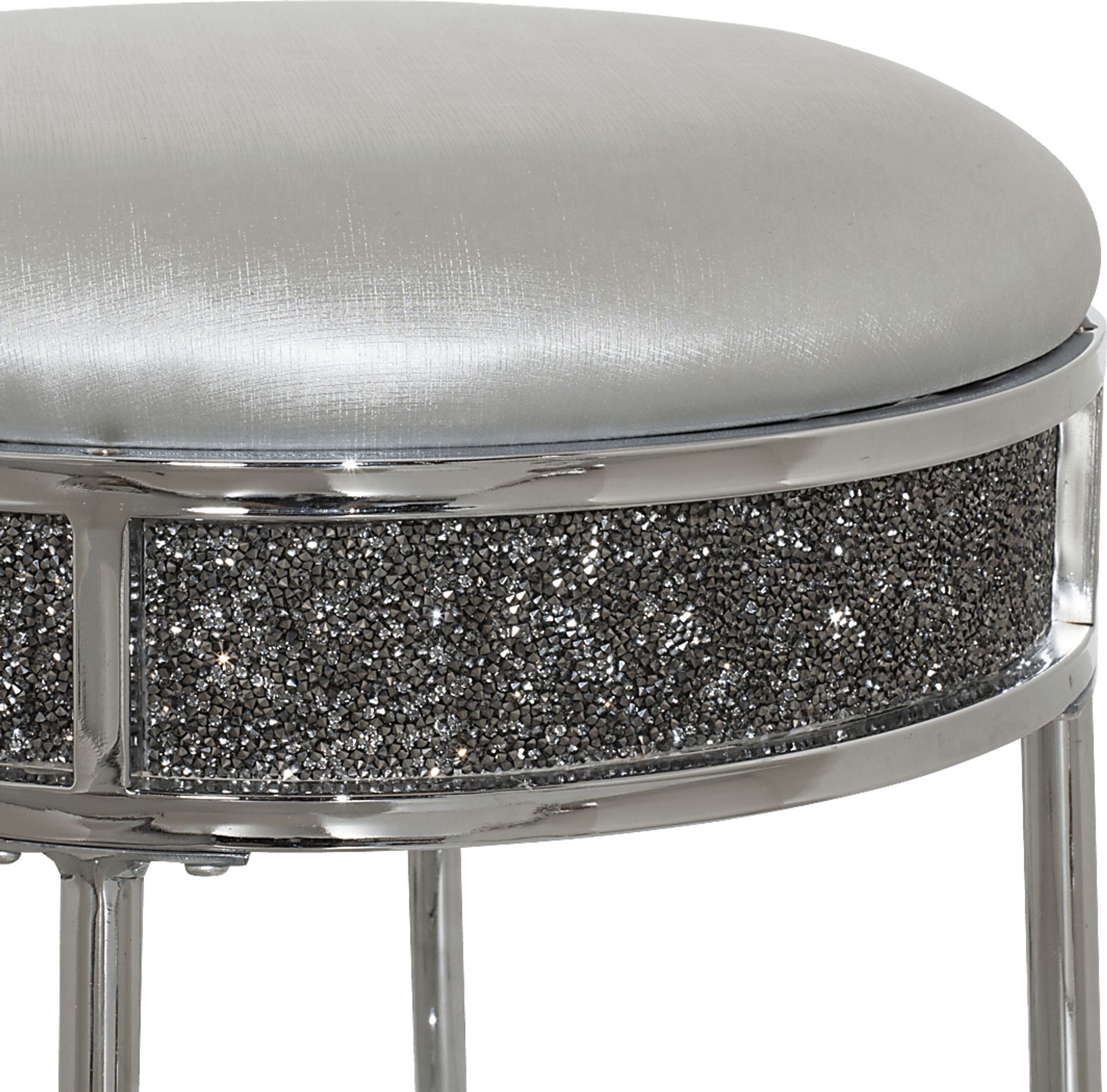 Grayhampton Silver Vanity Stool - Image 3