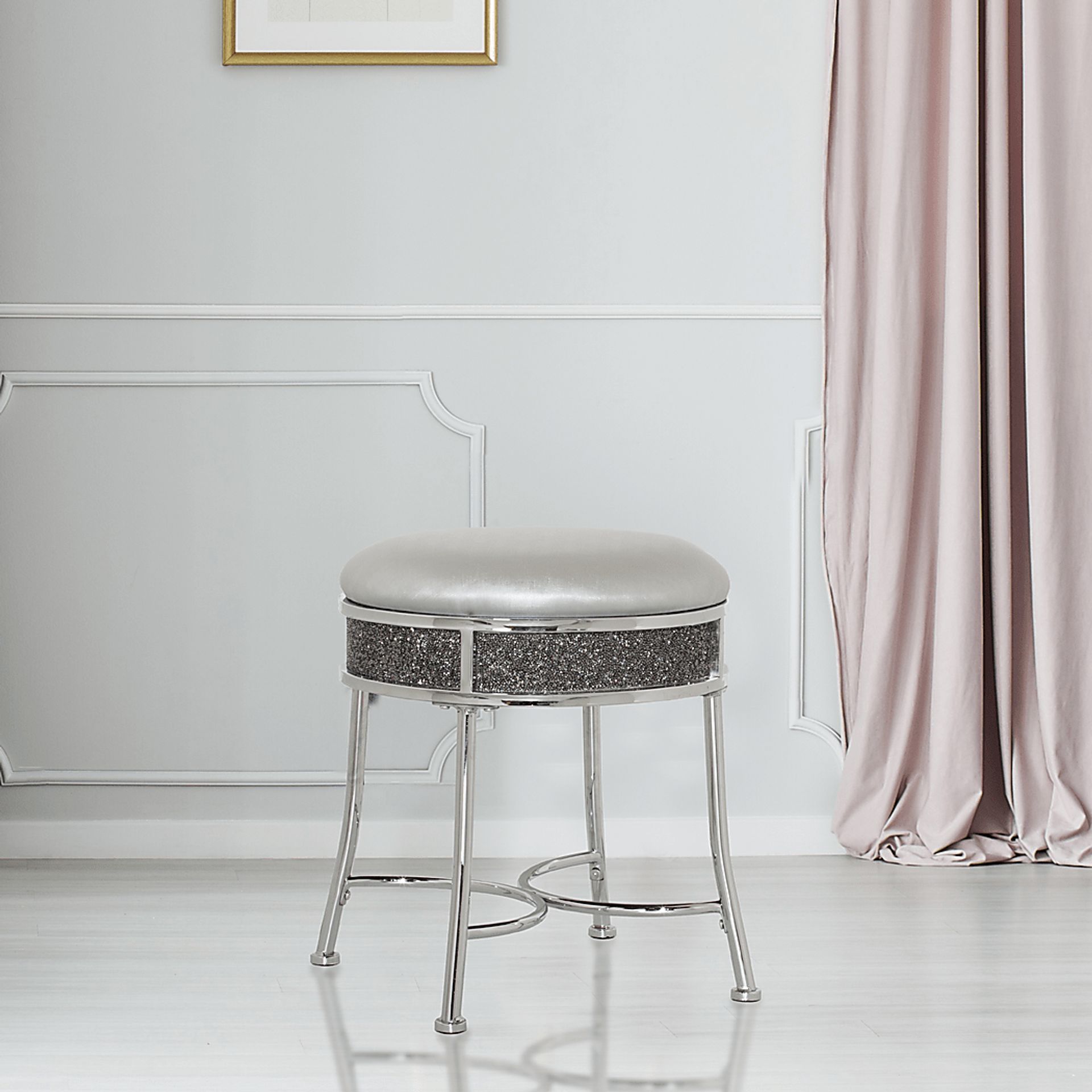 Grayhampton Silver Vanity Stool - Image 6