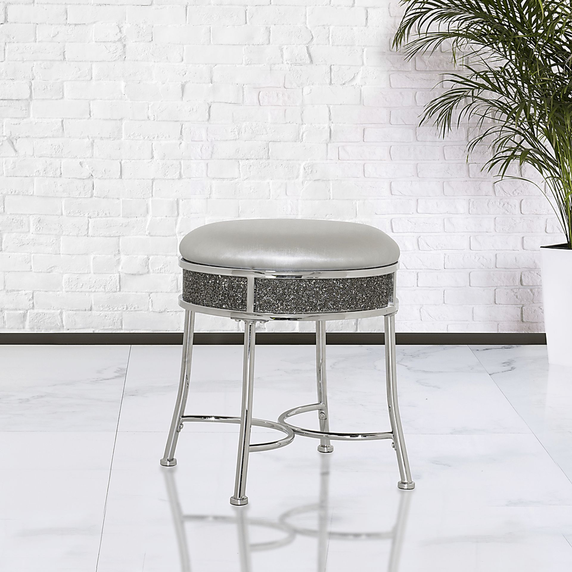 Grayhampton Silver Vanity Stool - Image 7