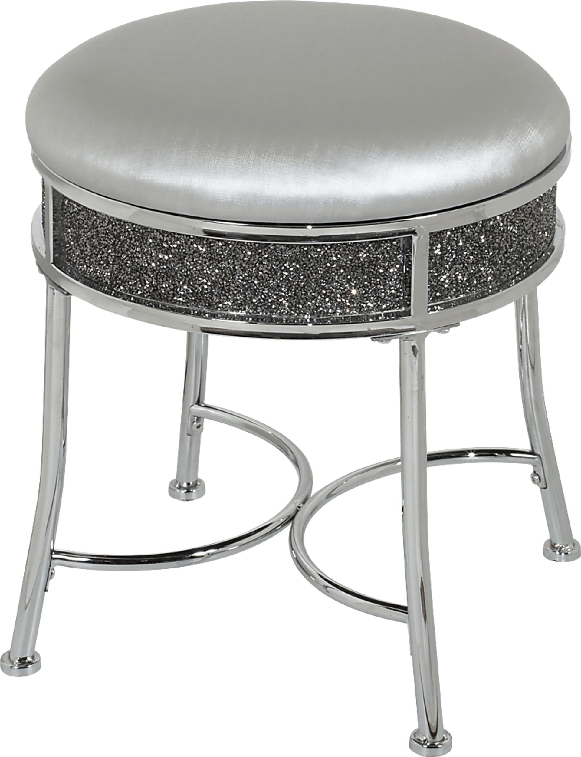 Grayhampton Silver Vanity Stool - Image 1