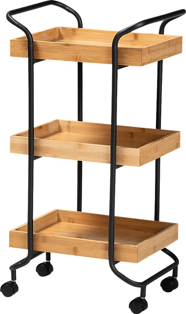 Graylyne Brown Kitchen Cart - Thumbnail - Image 1