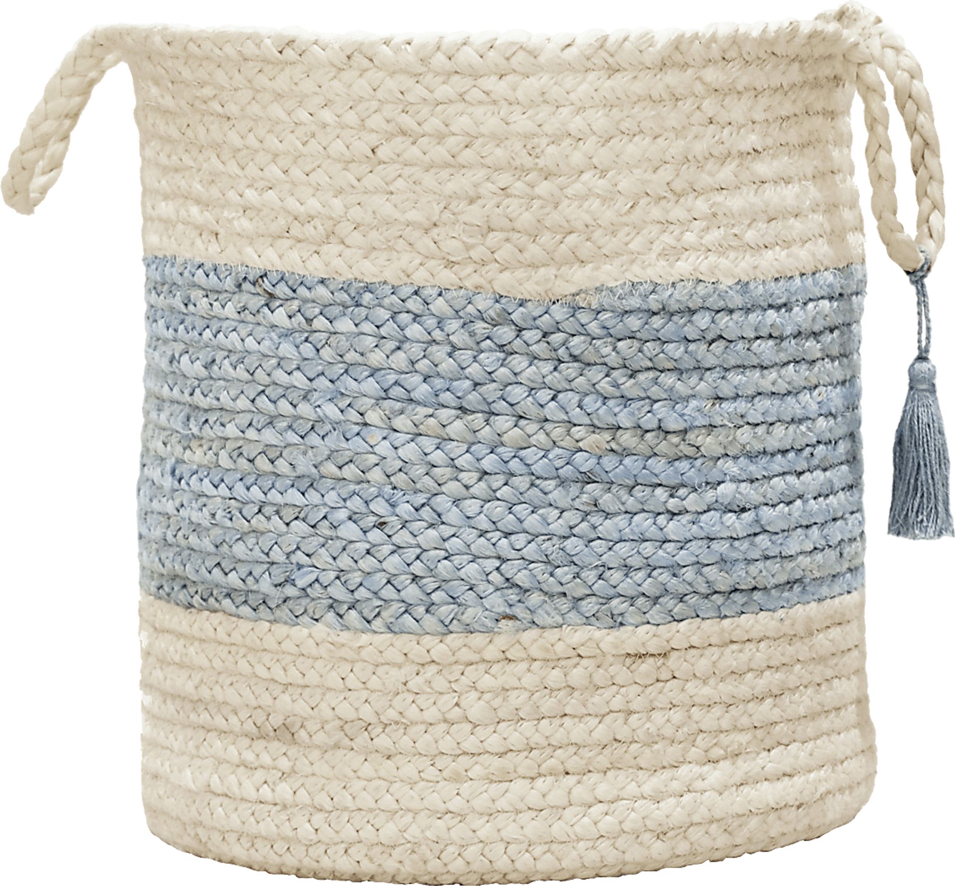 Grebella White/Light Blue 19 in. Basket - Image 1
