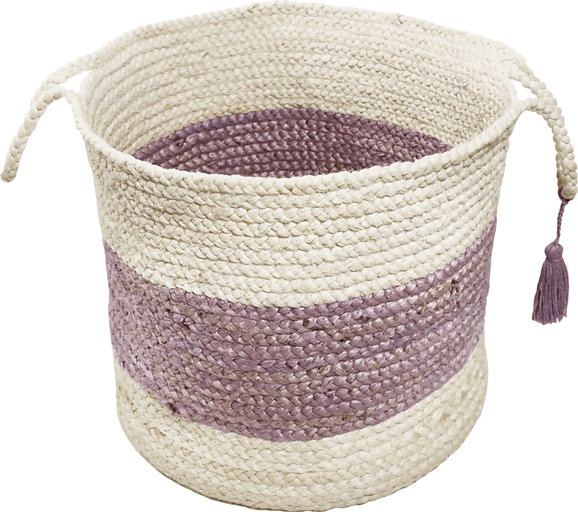 Grebella White/Lilac 17 in. Basket - Image 4