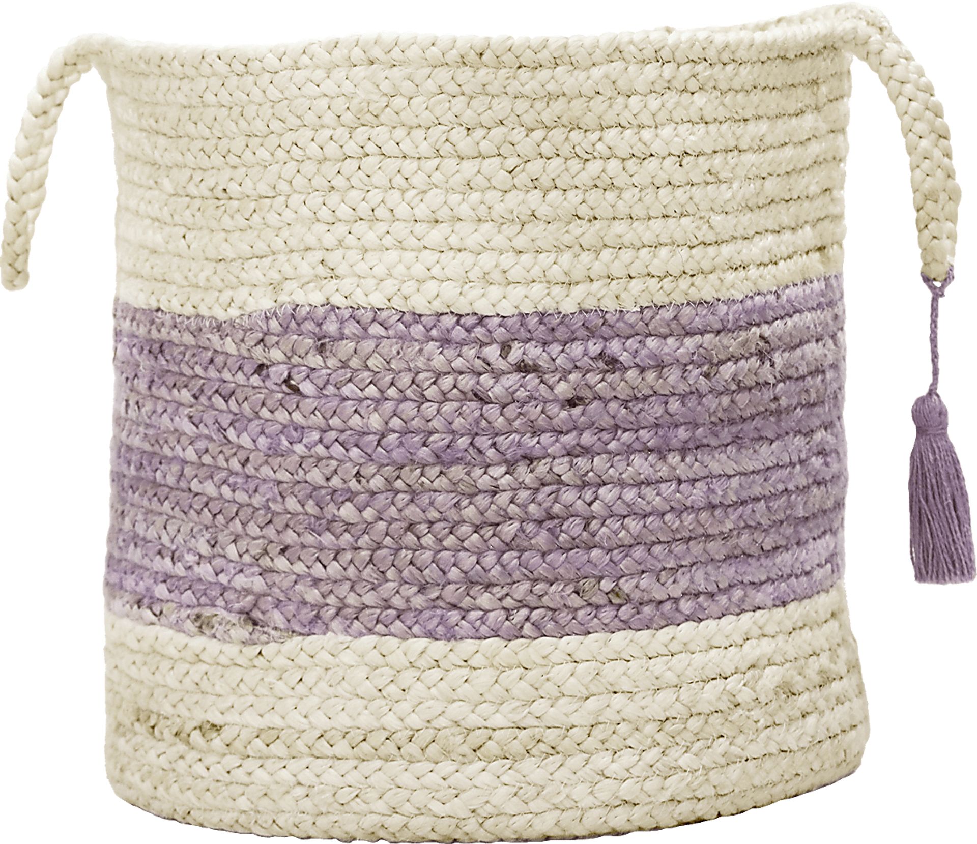 Grebella White/Lilac 17 in. Basket - Image 1