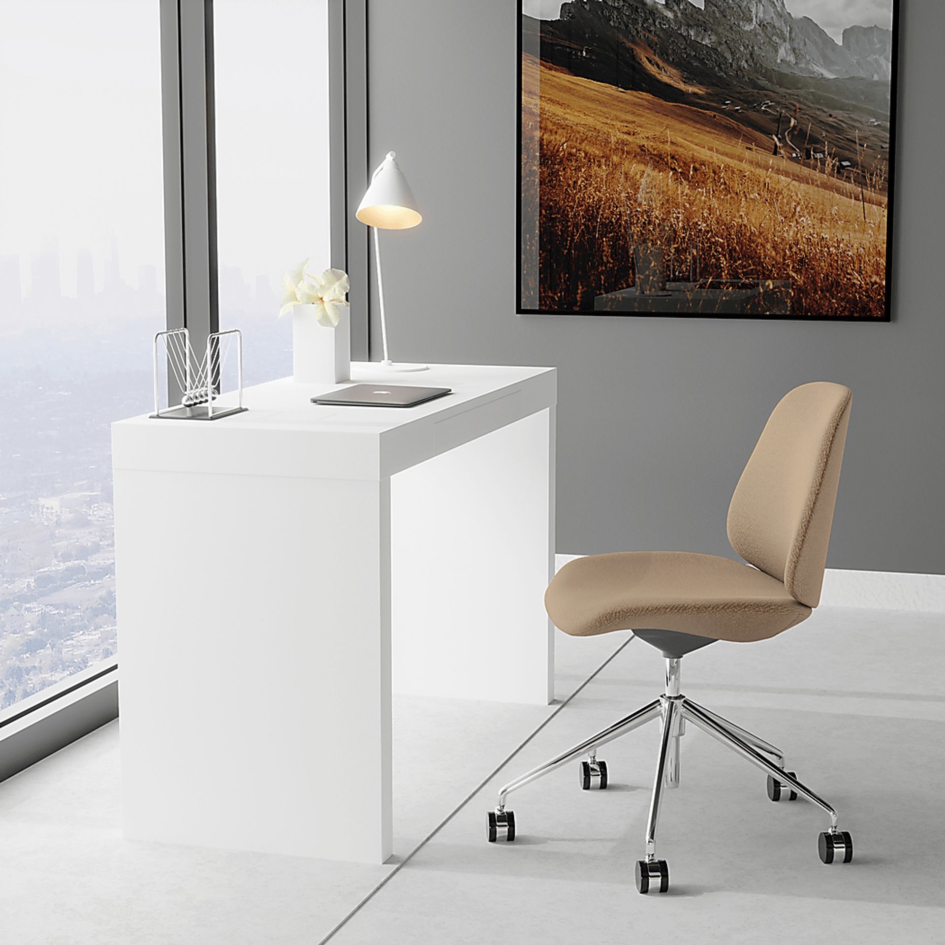Greely Taupe Office Chair - Image 2