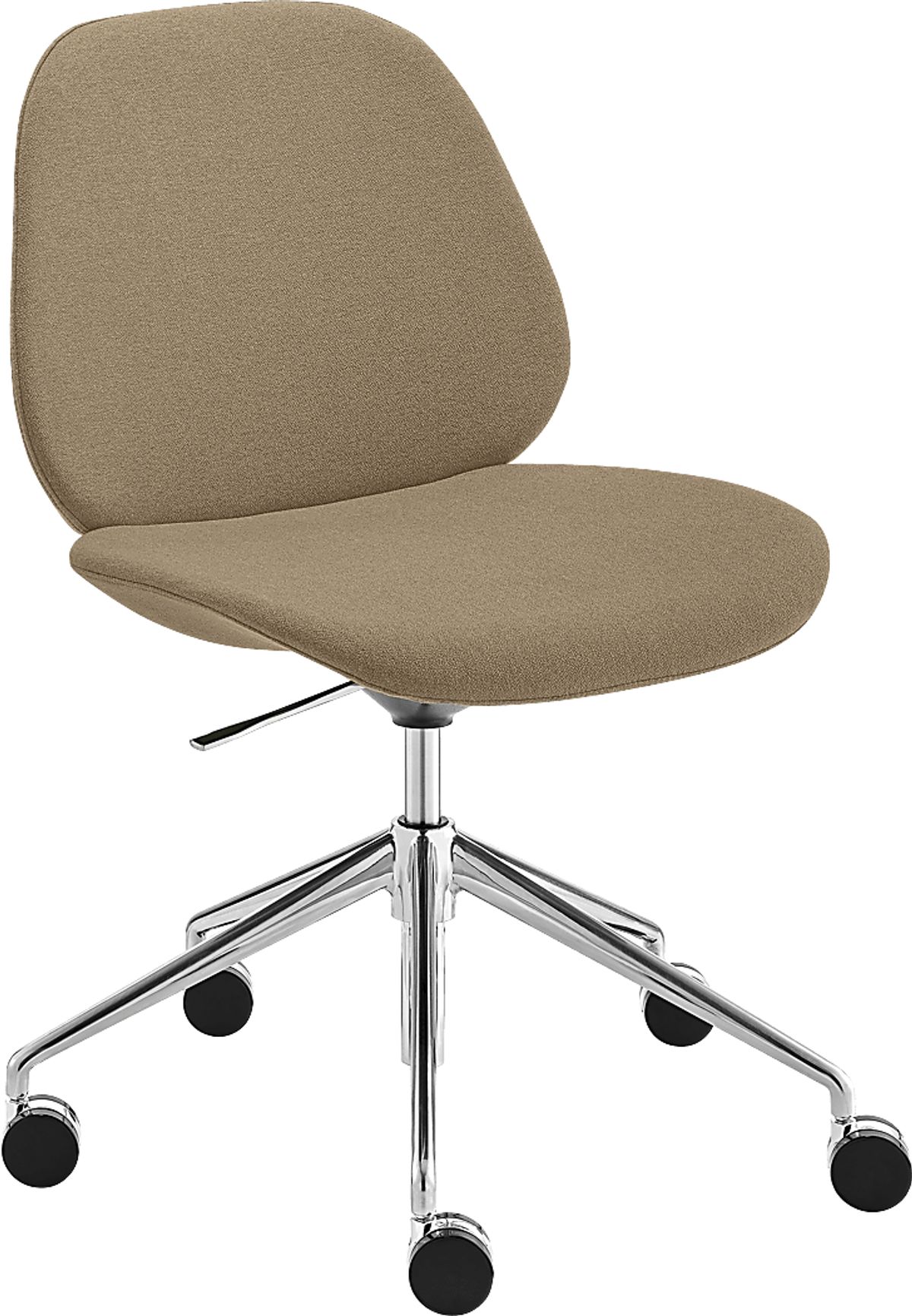Greely Taupe Beige Polyester Fabric Desk Chair Rooms to Go