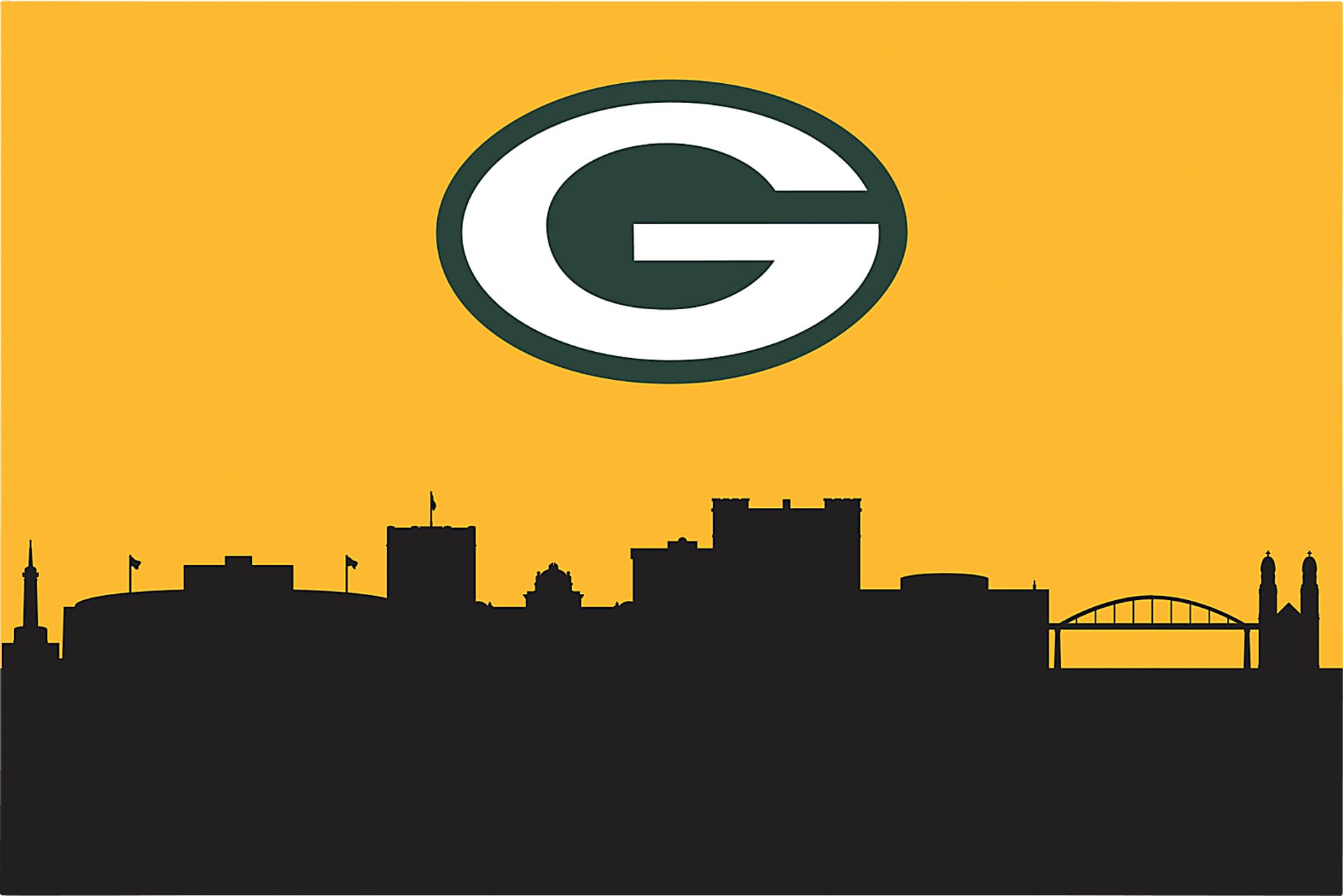 Green Bay Packers 2' x 3' Machine Washable Rug - Image 1