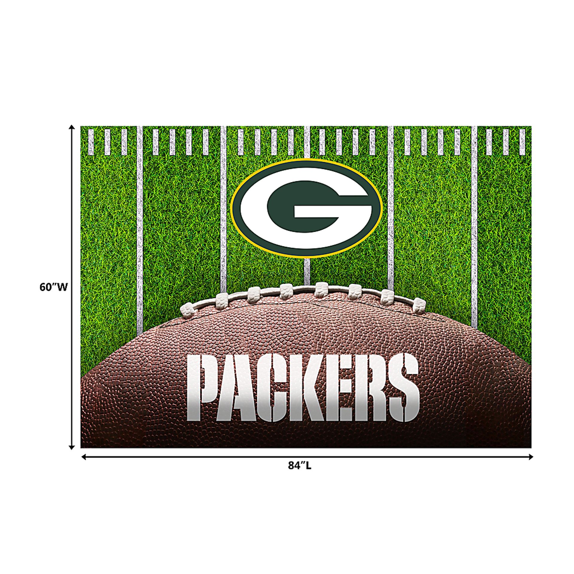 Green Bay Packers 5' x 7' Machine Washable Rug - Image 3