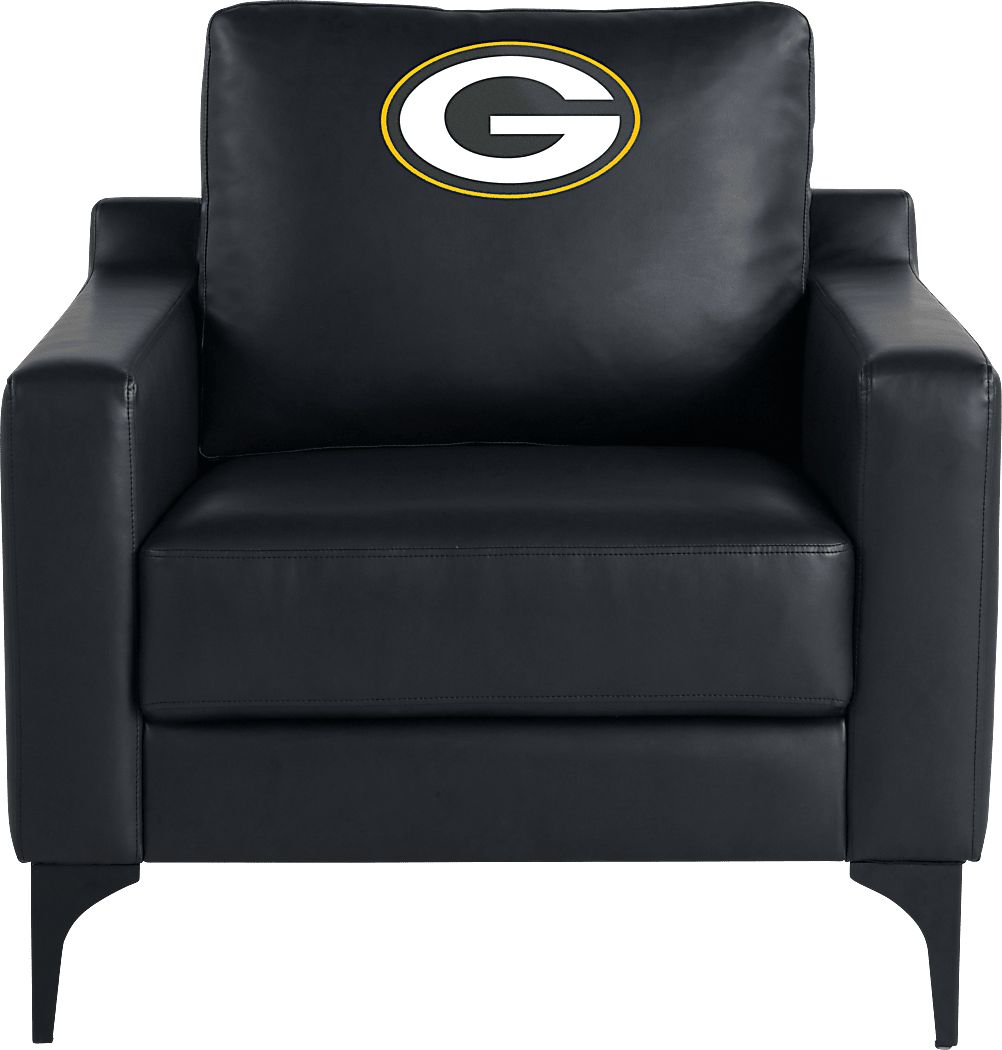 Green Bay Packers Black Accent Chair - Thumbnail 4