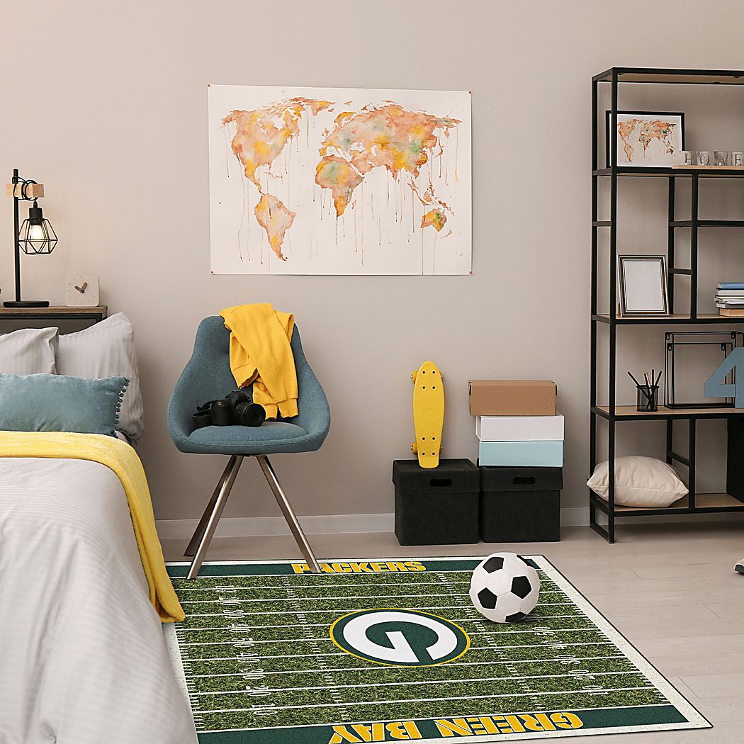 Green Bay Packers Green 4' x 6' Rug - Thumbnail 2