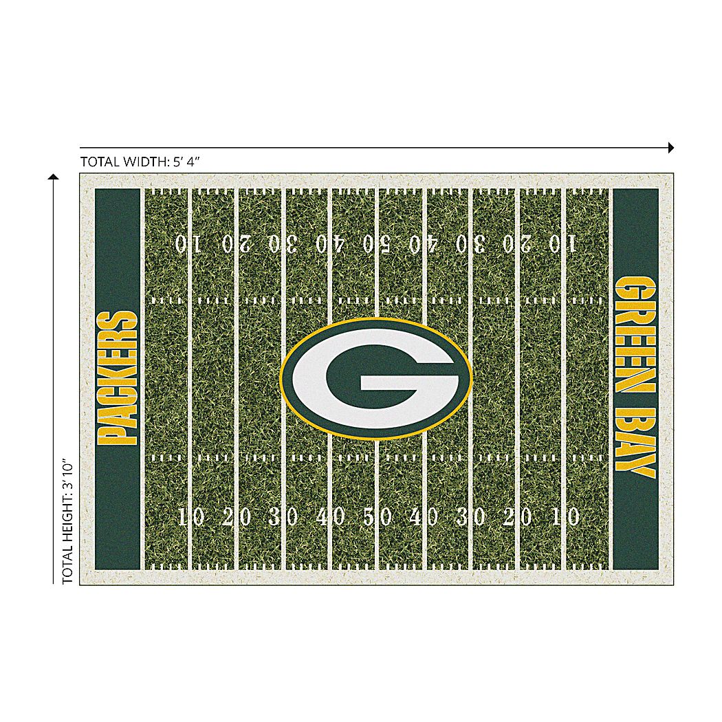 Green Bay Packers Green 4' x 6' Rug - Thumbnail 3