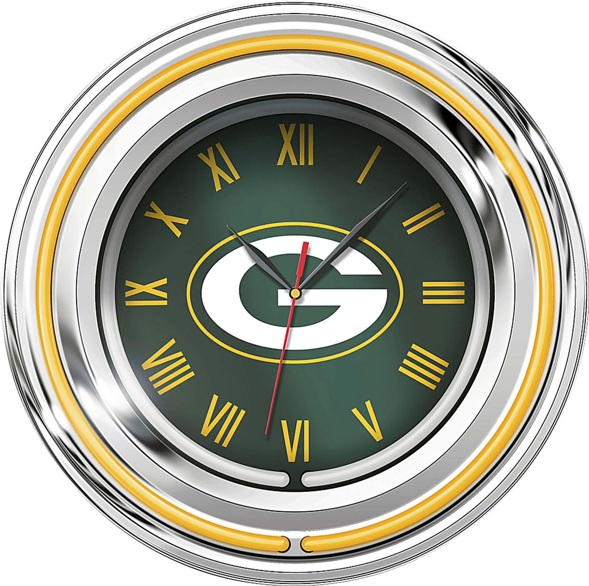 Green Bay Packers Neon Wall Clock - Image 1