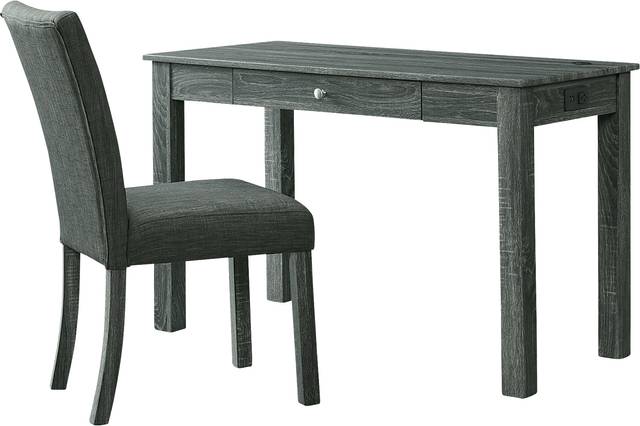 Greenberry Dark Gray Desk and Chair Set - Thumbnail - Image 1