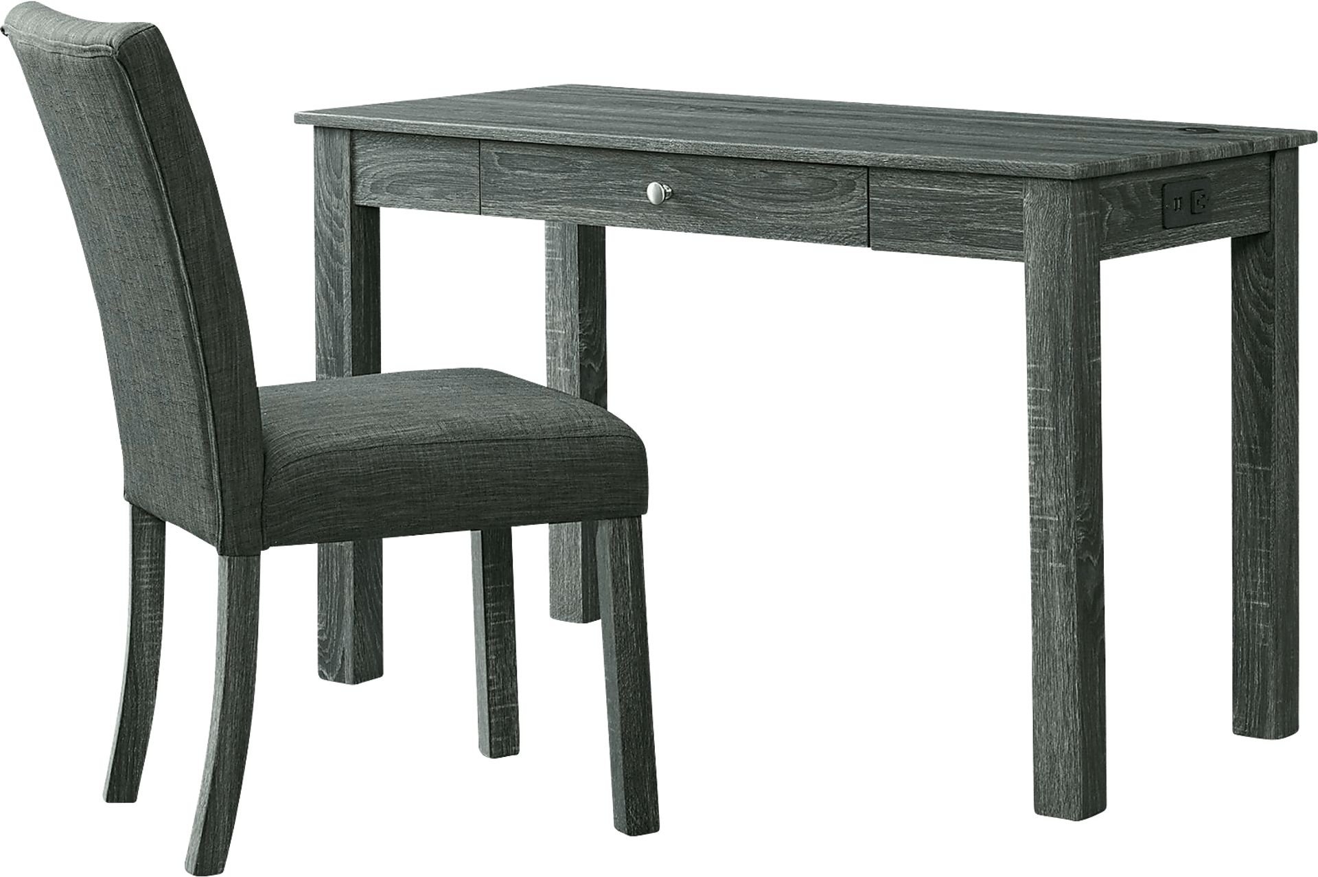 Greenberry Dark Gray Desk and Chair Set - Image 1