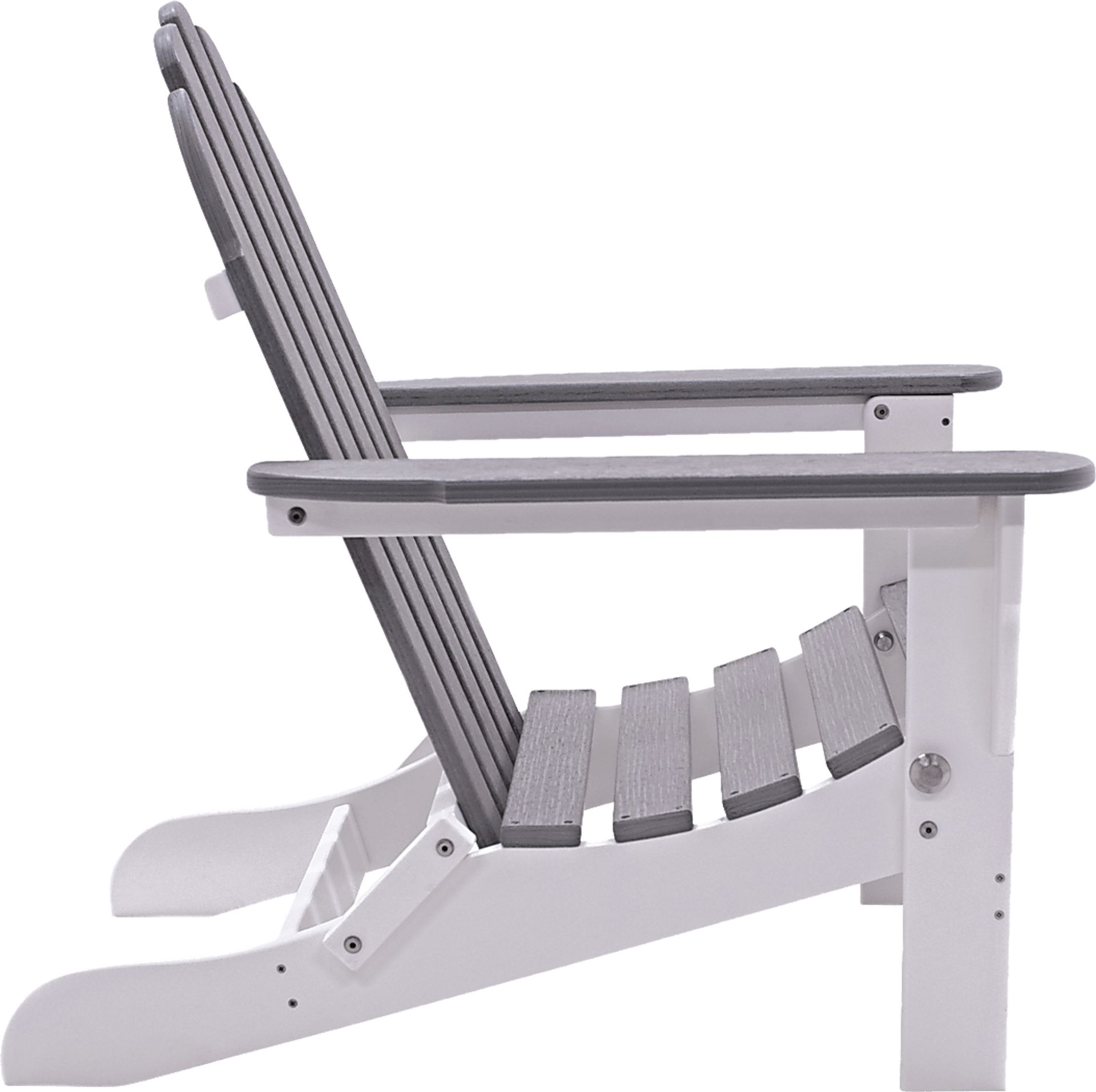 Greenport Natural White and Granite Outdoor Adirondack Chair - Image 2