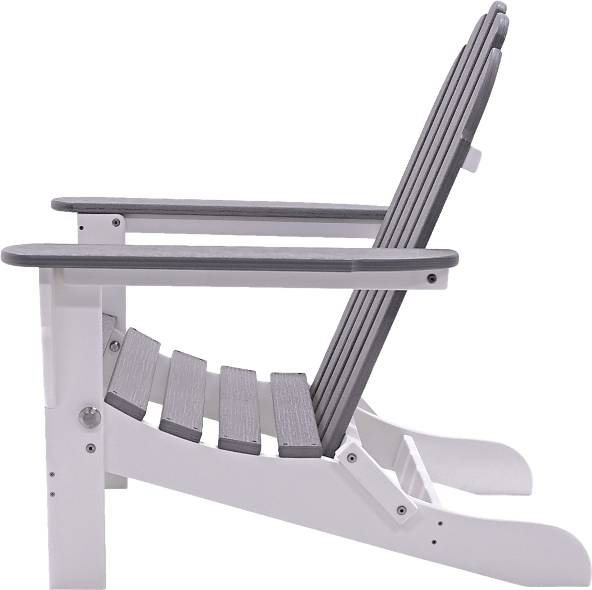 Greenport Natural White and Granite Outdoor Adirondack Chair - Image 3