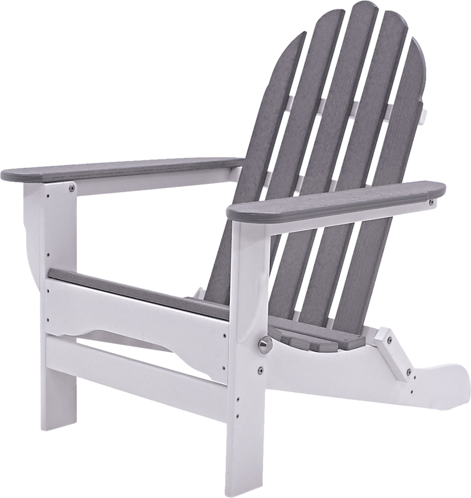 Greenport Natural White and Granite Outdoor Adirondack Chair - Image 4