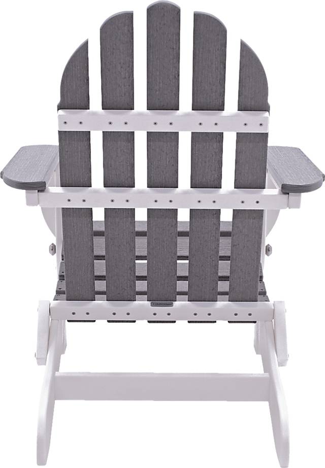 Greenport Natural White and Granite Outdoor Adirondack Chair - Thumbnail - Image 5